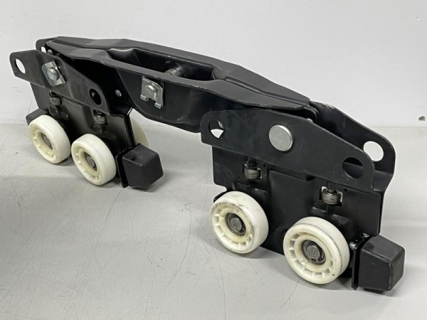 Doppel-Fahrwerk, Laufwagen mit 4 Laufrollen für Leichtkransystem, Rollenfahrwerk, Handfahrwerk