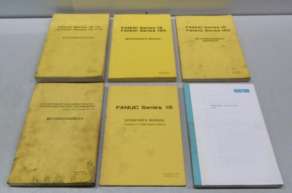 Handbuch Satz, Betriebsanleitung, Bedienungsanleitung, Maintenance Manual, Operators Manual Fanuc S
