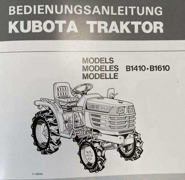 Bedienungsanleitung, Betriebsanleitung für Traktor, Ackerschlepper